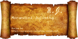 Morandini Julietta névjegykártya